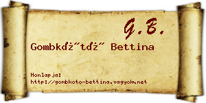 Gombkötő Bettina névjegykártya